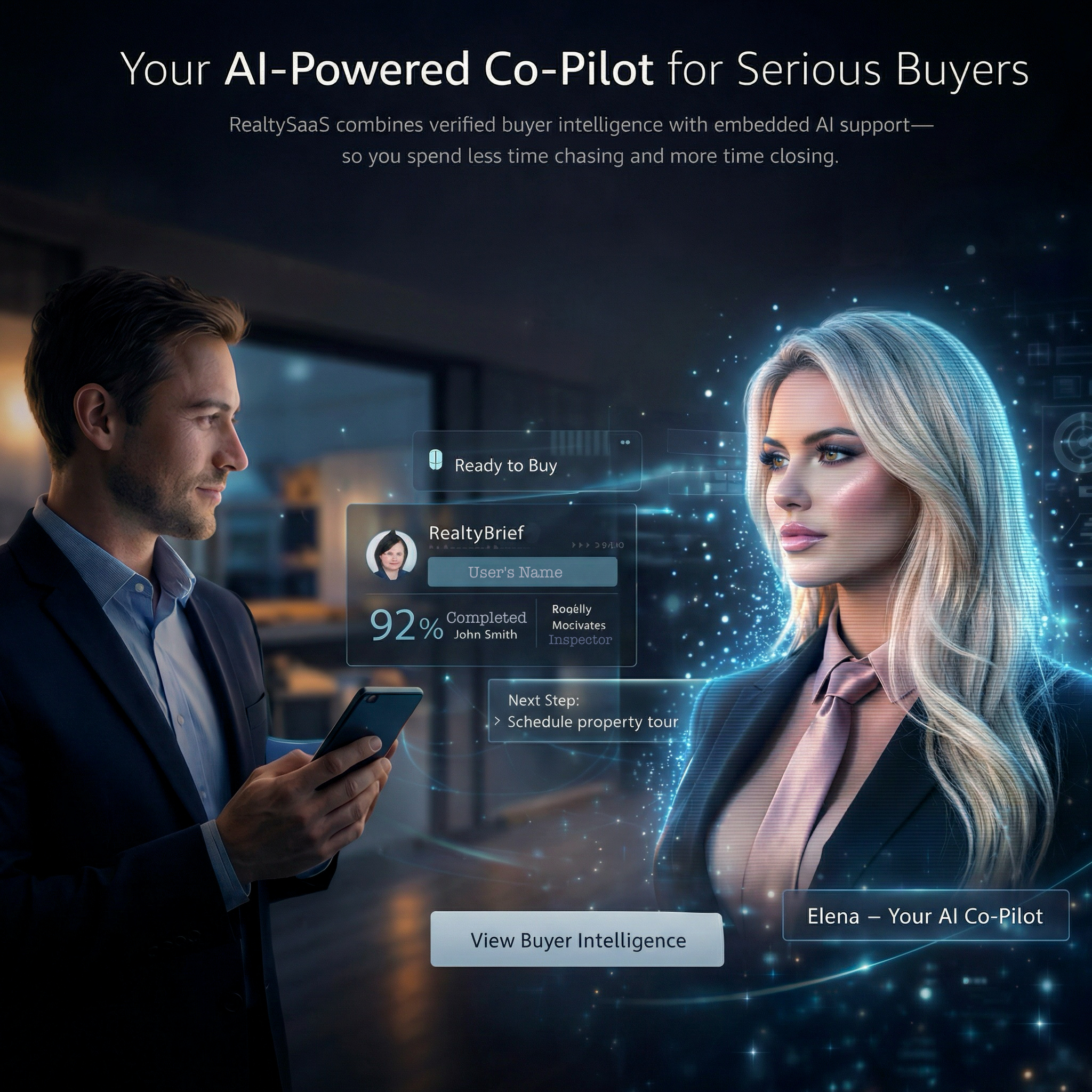 a modern living room with a large window